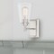 Designers Fountain Westin 5.25in 1-Light Satin Platinum Modern Industrial Indoor Wall Sconce with Clear Glass Shade 95701-SP - alternate 2